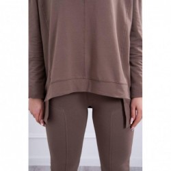 Compleul EVA Casual cu bluza oversize mocca