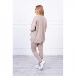 Compleul EVA Casual cu bluza oversize bej