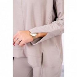 Compleul EVA Casual cu bluza oversize bej