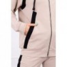 Trening 90% bumbac bej Cotton Stripe cu fermoar