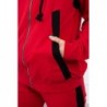 Trening 90% bumbac rosu Cotton Stripe cu fermoar