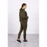 Trening 90% bumbac kaki Cotton Stripe cu fermoar