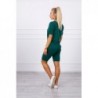 Compleu verde smarald bumbac pantaloni 3/4 si tricou
