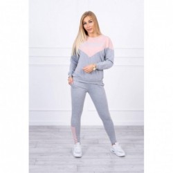 Trening bumbac Amour gri deschis