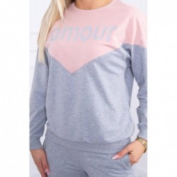 Trening bumbac Amour gri deschis