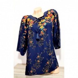 Bluza tip ie cu imprimeu floral mic
