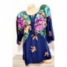 Bluza tip ie cu imprimeu floral exotic