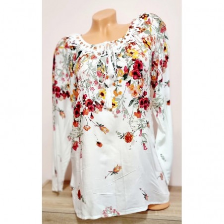 Bluza tip ie cu imprimeu floral maci